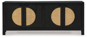 Cliffiings Black/Natural Accent Cabinet - A4000575