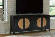 Cliffiings Black/Natural Accent Cabinet - A4000575