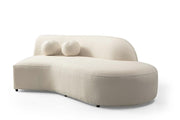 Cloe Ivory Boucle Curved RAF Sectional - DMV FurnitureSectional