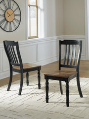 Clorazi Black/Brown Dining Chair, Set of 2 - PCD619-01