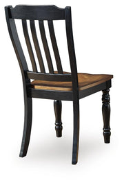 Clorazi Black/Brown Dining Chair, Set of 2 - PCD619-01