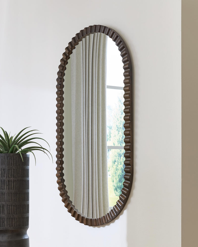 Clorington Dark Brown Accent Mirror - A8010463