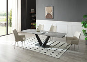 Cloud Table With 1218 Swivel Grey Chairs Set - DMV FurnitureDining Room Set