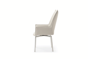 Cloud Table With 1218 Swivel Grey Chairs Set - DMV Furniture