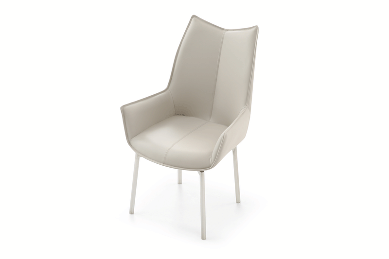 Cloud Table With 1218 Swivel Grey Chairs Set - DMV Furniture