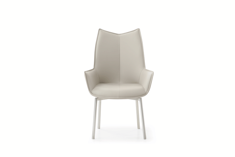Cloud Table With 1218 Swivel Grey Chairs Set - DMV Furniture