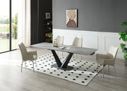 Cloud Table with 1218 swivel grey taupe chairs SET - p13219