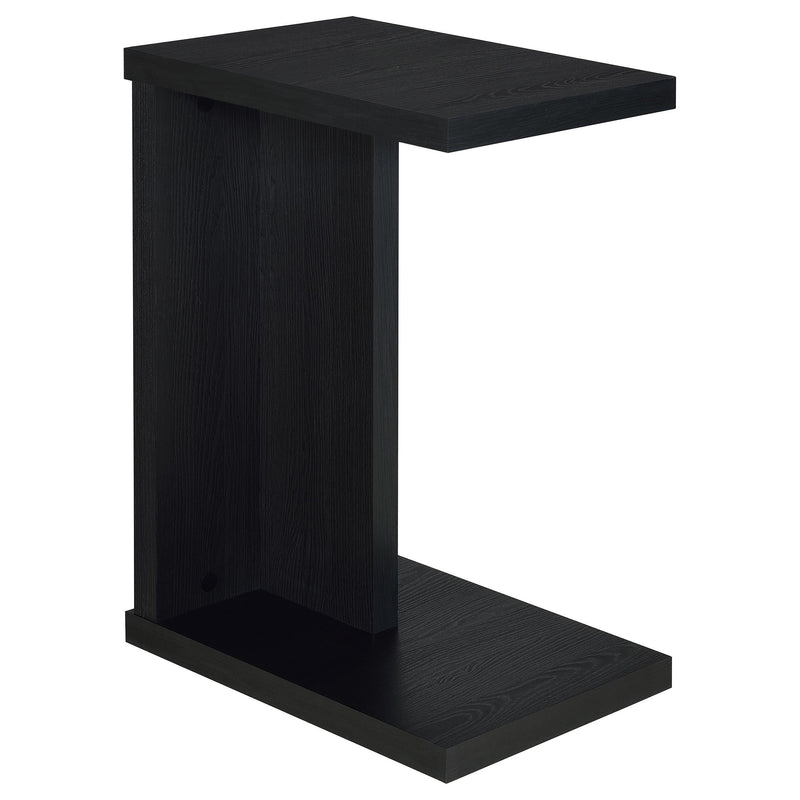 Clower Engineered Wood C-Shaped Sofa Side Table Black - 930276