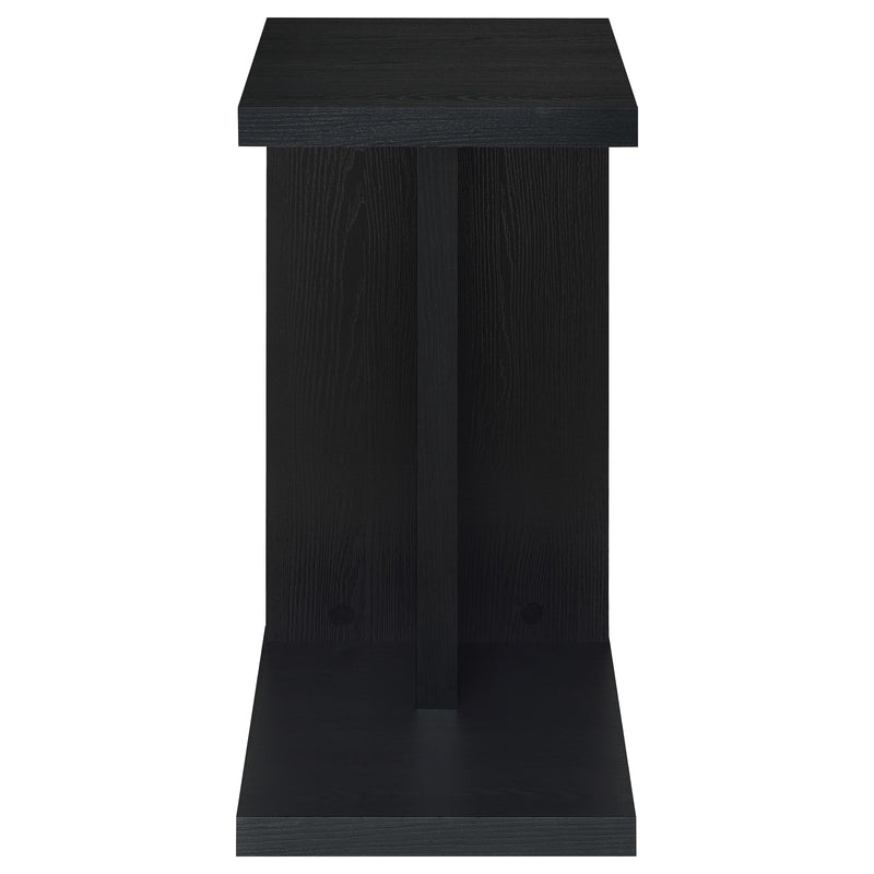 Clower Engineered Wood C-Shaped Sofa Side Table Black - 930276