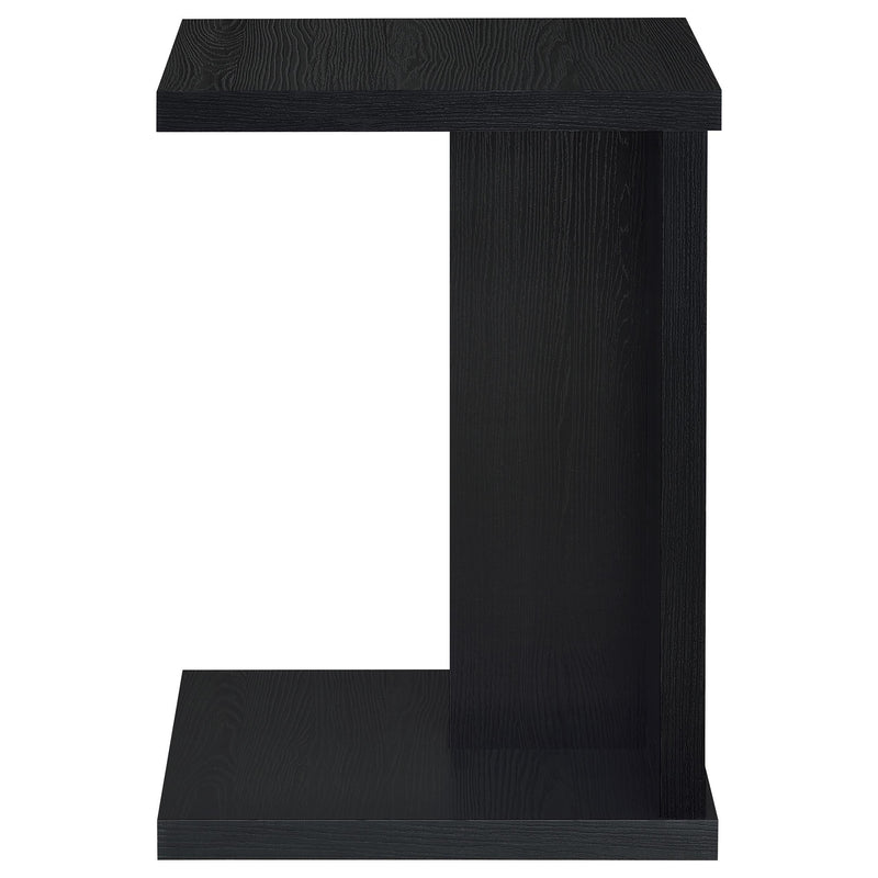 Clower Engineered Wood C-Shaped Sofa Side Table Black - 930276