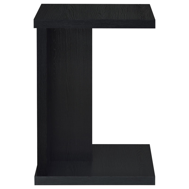 Clower Engineered Wood C-Shaped Sofa Side Table Black - 930276