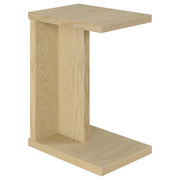 Clower Engineered Wood C-Shaped Sofa Side Table Light Oak - 930275