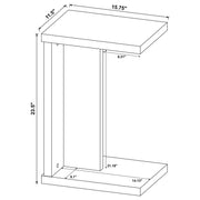 Clower Engineered Wood C-Shaped Sofa Side Table Light Oak - 930275