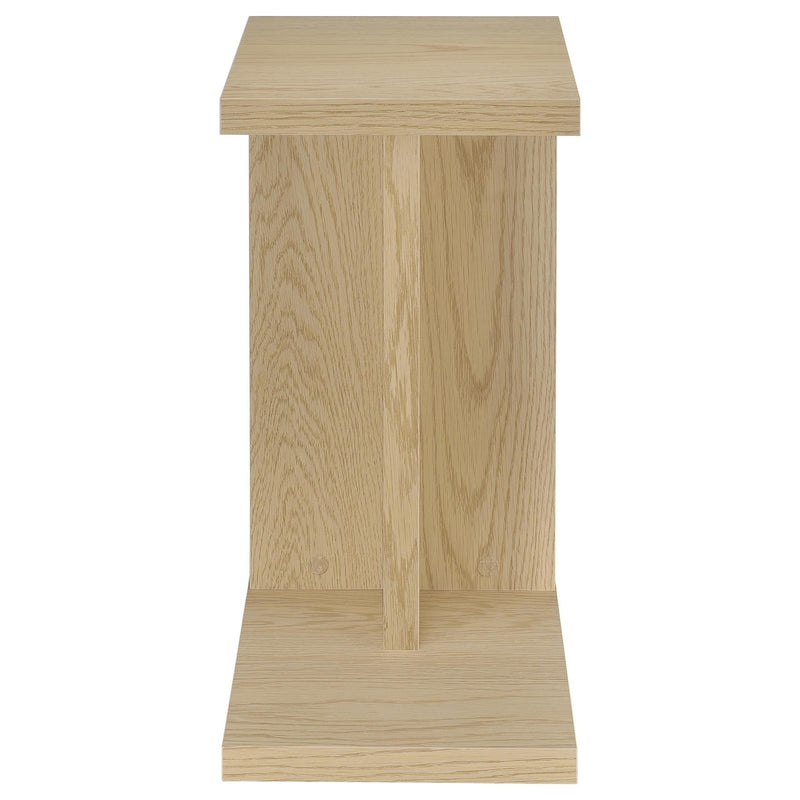 Clower Engineered Wood C-Shaped Sofa Side Table Light Oak - 930275