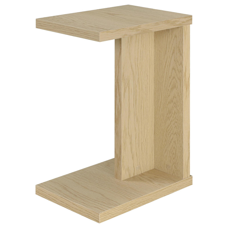 Clower Engineered Wood C-Shaped Sofa Side Table Light Oak - 930275