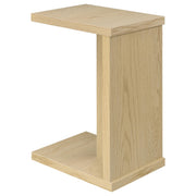 Clower Engineered Wood C-Shaped Sofa Side Table Light Oak - 930275