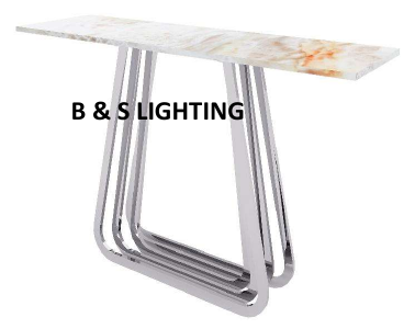 CN2005C - CONSOLE TABLE STAINLESS STEEL + MARBLE 51 X 15.7 X 31 - 210000007576