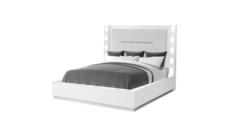 Coco Queen Bed Milky White - Coco Queen Bed Milky White