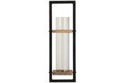 Colburn Natural/Black Wall Sconce - DMV FurnitureSconce