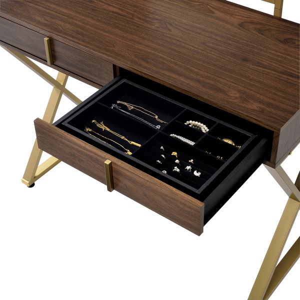Coleen Vanity Desk W/Mirror & Jewelry Tray - AC00665
