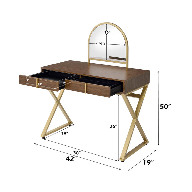 Coleen Vanity Desk W/Mirror & Jewelry Tray - AC00665