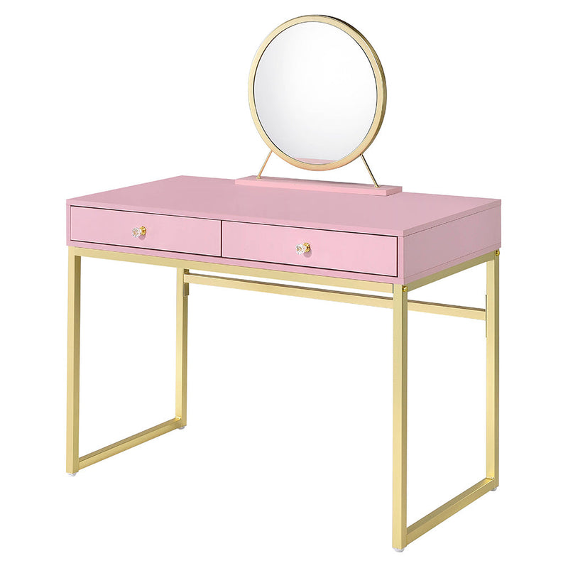Coleen Vanity Desk W/Mirror & Jewelry Tray - AC00668