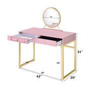 Coleen Vanity Desk W/Mirror & Jewelry Tray - AC00668