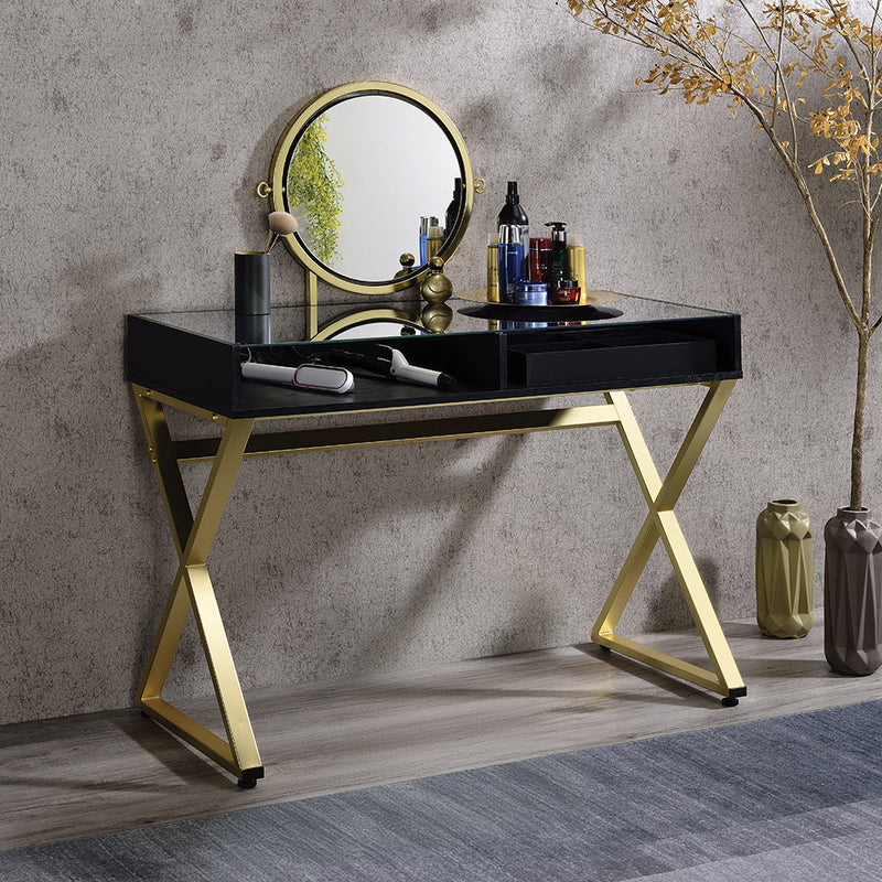 Coleen Vanity Desk W/Mirror & Jewelry Tray - AC00669