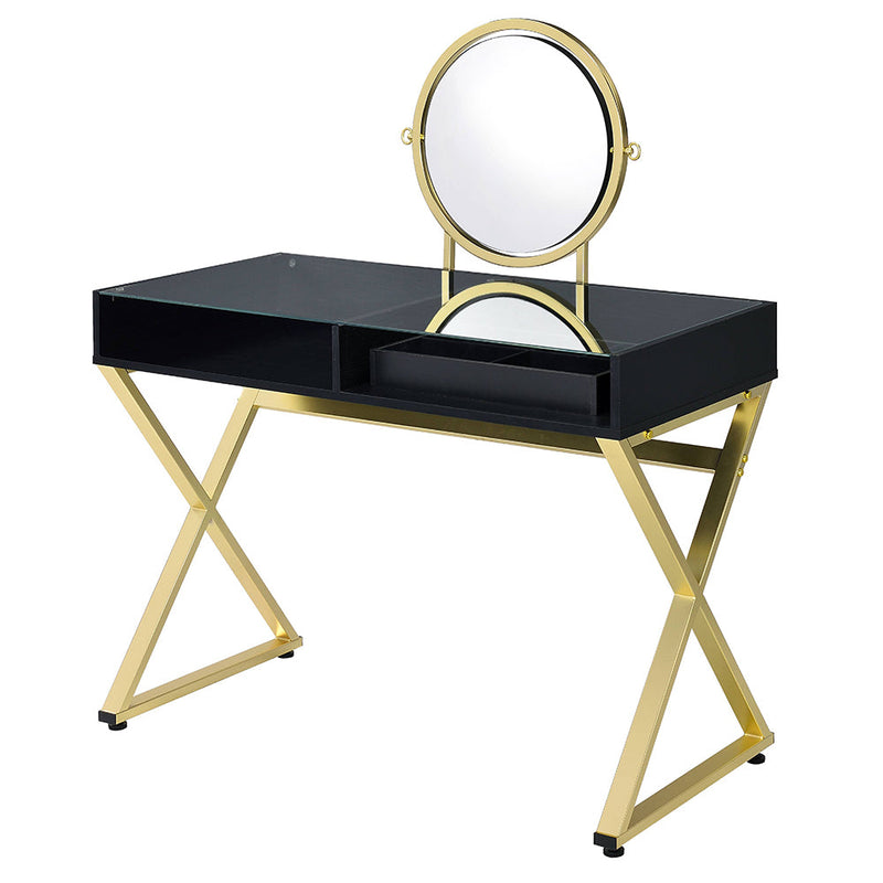 Coleen Vanity Desk W/Mirror & Jewelry Tray - AC00669