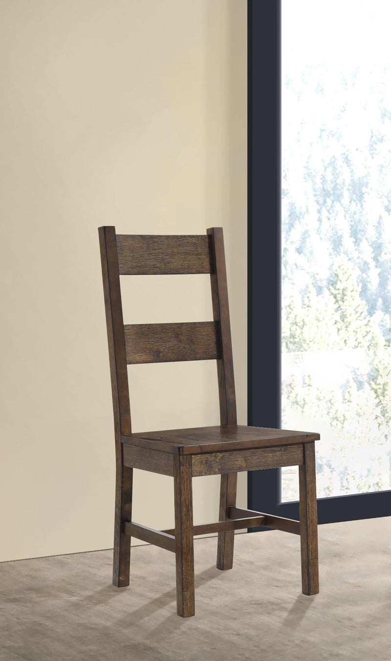 Coleman Dining Side Chair Rustic Golden Brown (Set of 2) - 107042