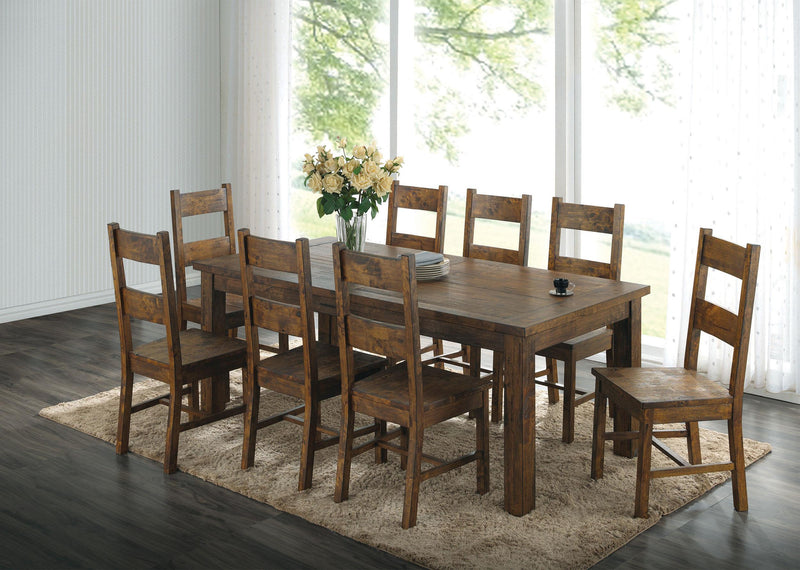 Coleman Rectangular 79-inch Dining Table Rustic Golden Brown - 107041