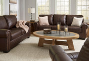 Colleton Dark Brown Leather Living Room Set - DMV FurnitureLiving Room Set