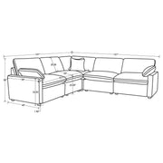 Collins 5-piece Modular Power Reclining Sectional Dark Grey - 609530P