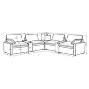 Collins 7-piece Modular Power Reclining Sectional Black - 610360P-SETA