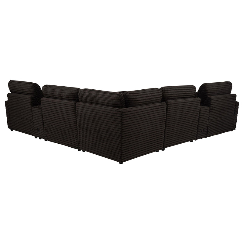 Collins 7-piece Modular Power Reclining Sectional Chocolate Brown - 610350P-SETA