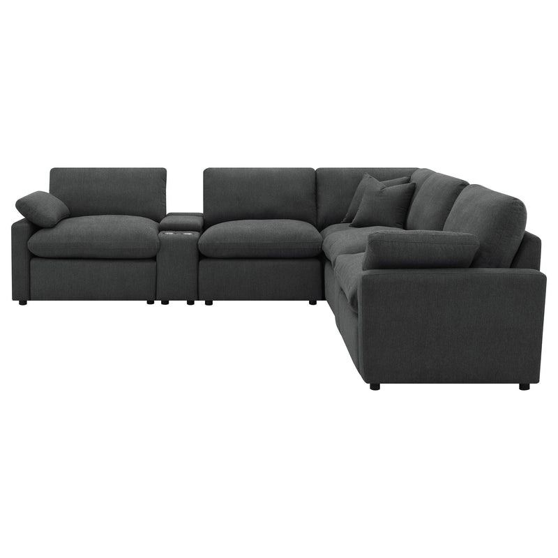 Collins 7-piece Modular Power Reclining Sectional Dark Grey - 609530P-SETA