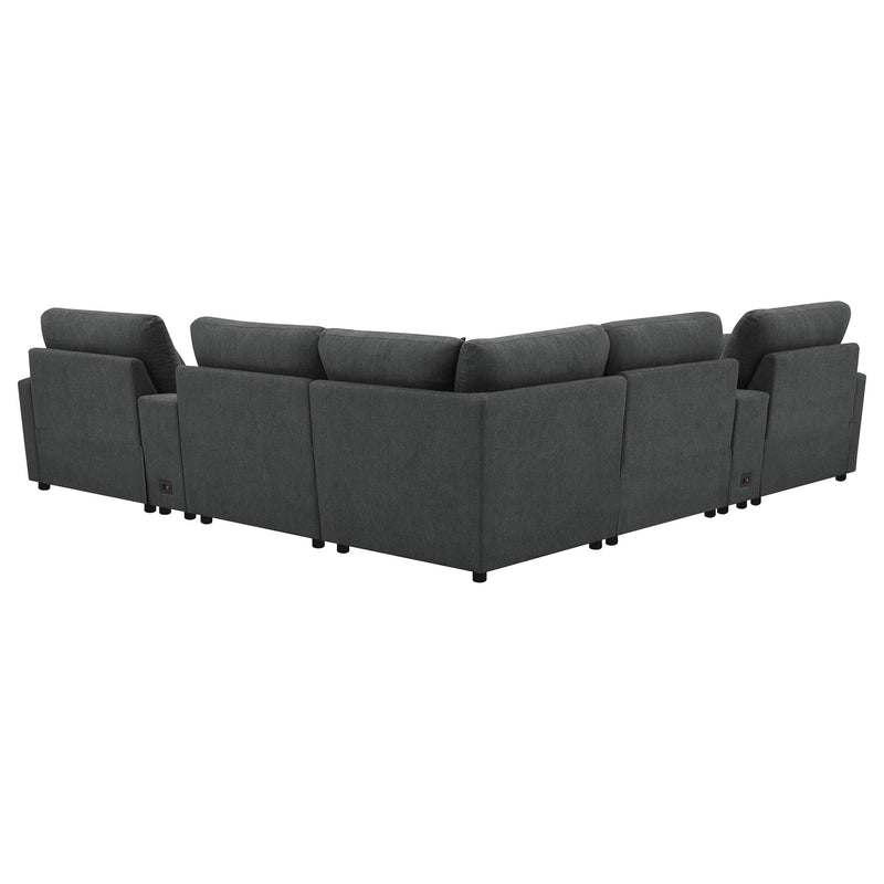 Collins 7-piece Modular Power Reclining Sectional Dark Grey - 609530P-SETA
