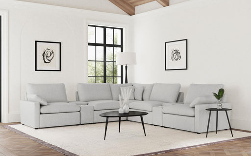 Collins 7-piece Modular Power Reclining Sectional Grey - 609560P-SETA
