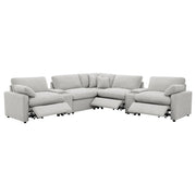 Collins 7-piece Modular Power Reclining Sectional Grey - 609560P-SETA