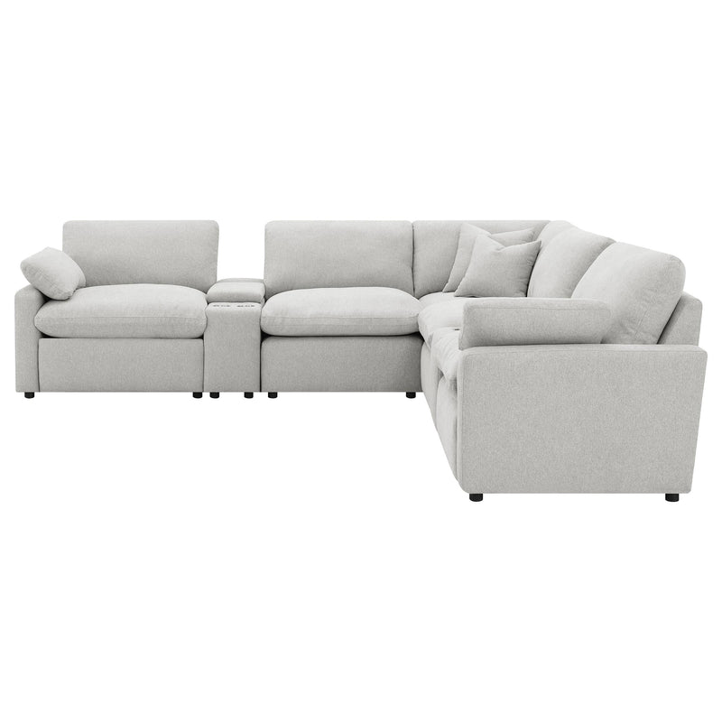 Collins 7-piece Modular Power Reclining Sectional Grey - 609560P-SETA