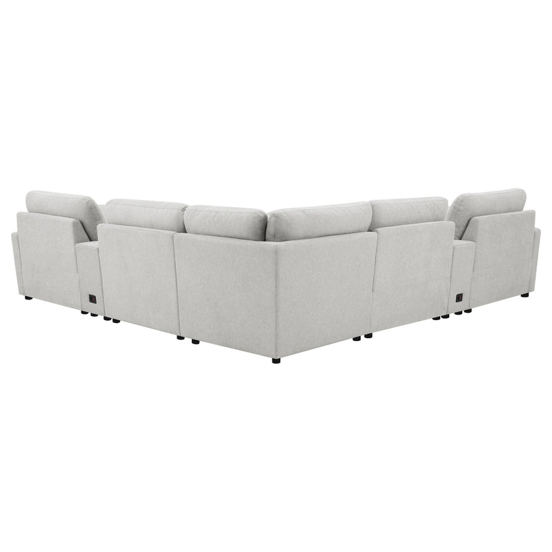 Collins 7-piece Modular Power Reclining Sectional Grey - 609560P-SETA