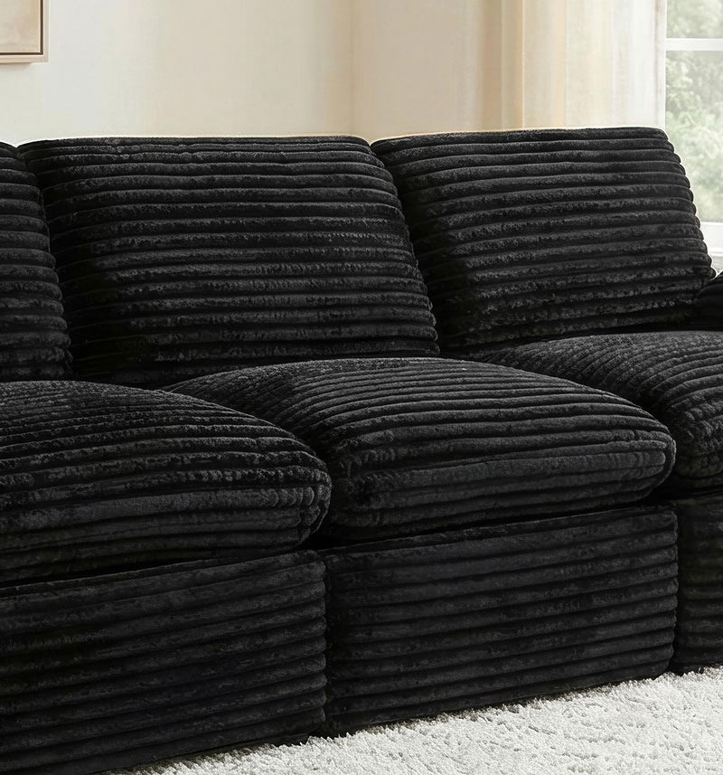 Collins Modular Armless Chair Black - 610360AC
