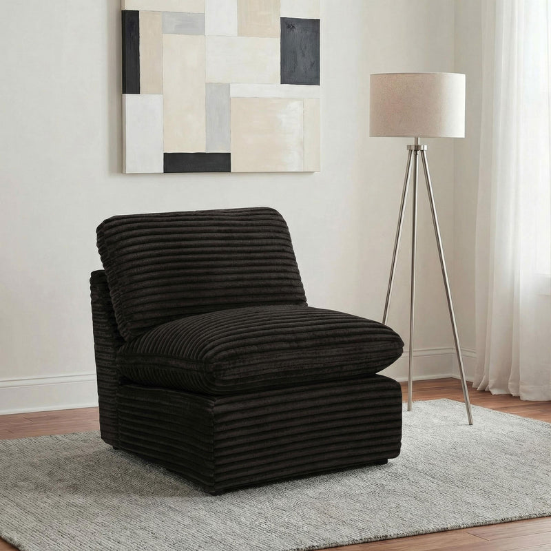 Collins Modular Armless Chair Chocolate Brown - 610350AC