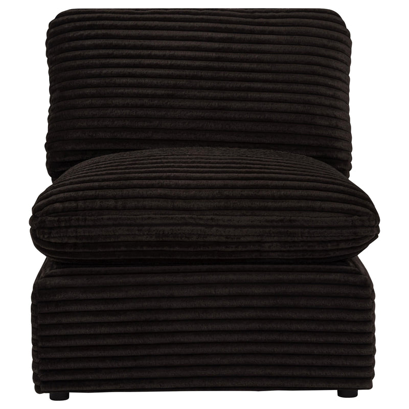 Collins Modular Armless Chair Chocolate Brown - 610350AC