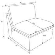 Collins Modular Armless Chair Dark Grey - 609530AC