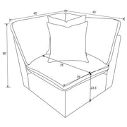 Collins Modular Corner Chair Grey - 609560CRN