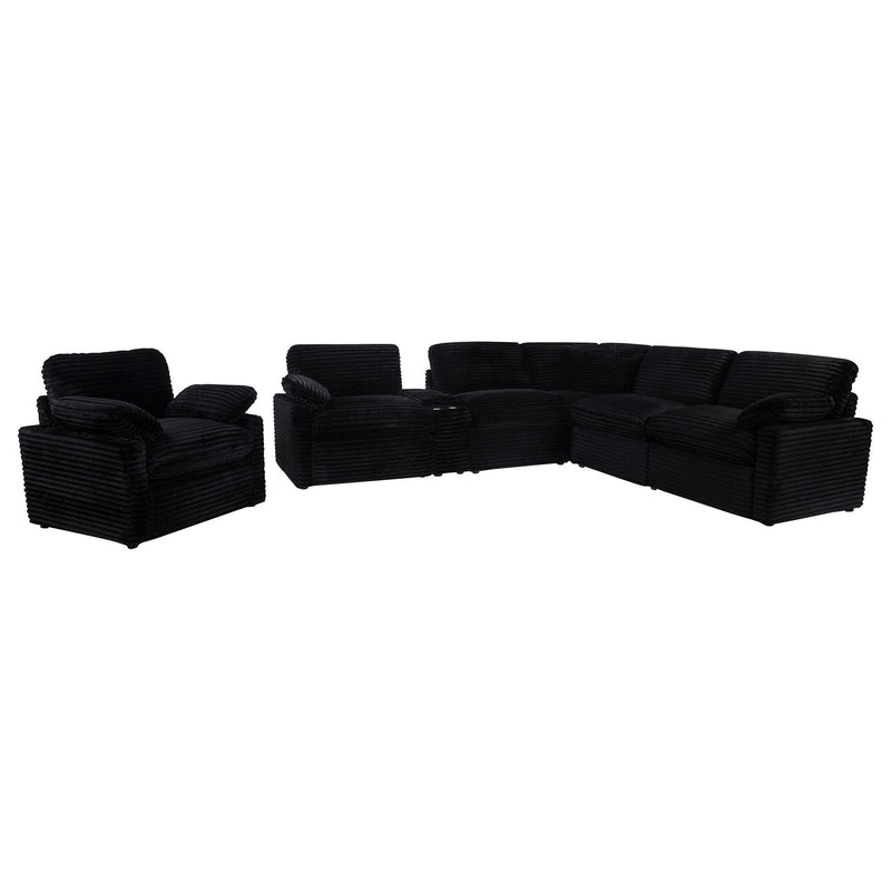 Collins Upholstered Power Recliner Chair Black - 610363P