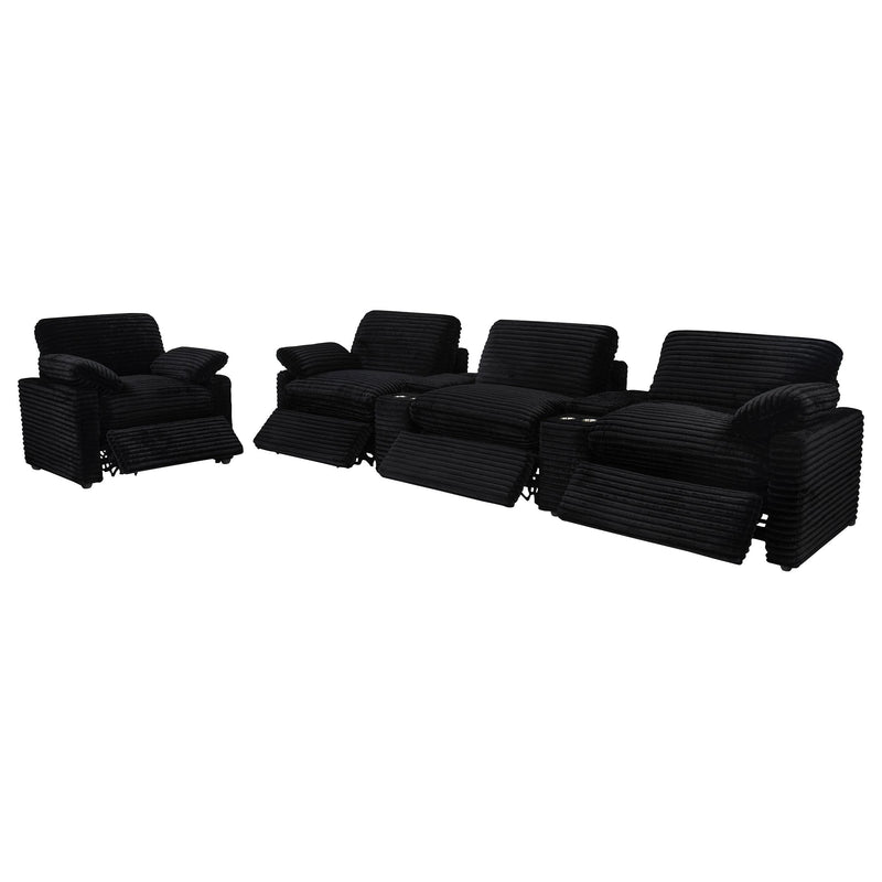 Collins Upholstered Power Recliner Chair Black - 610363P