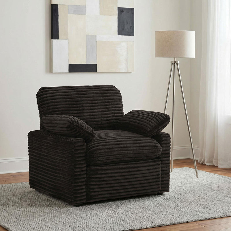 Collins Upholstered Power Recliner Chair Chocolate Brown - 610353P