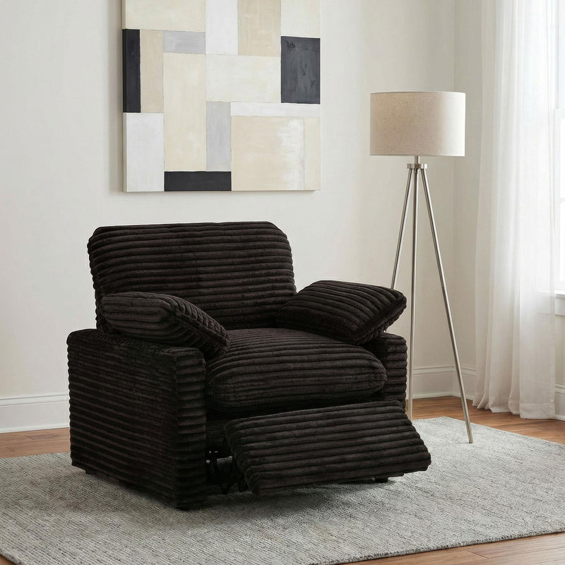 Collins Upholstered Power Recliner Chair Chocolate Brown - 610353P